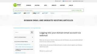 
                            4. Logging into your domain email account via webmail | Doteasy