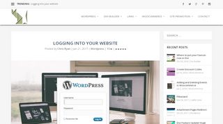 
                            8. Logging into your website - Website Training