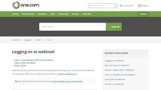 
                            6. Logging on to webmail – Support | One.com