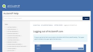 
                            6. Logging out of AcclaimIP.com | ACCLAIMIP HELP …