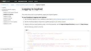 
                            3. Logging to log4net - PostSharp 6.2 Documentation