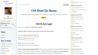 
                            4. Login - 13th Street Cats