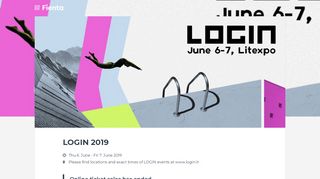 
                            5. LOGIN 2019 - Tickets | Fienta