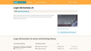 
                            9. Login-68.hoststar.ch server and hosting history