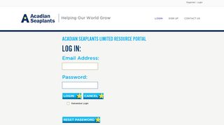 
                            9. Login | Acadian Seaplants Limited - Acadian Portal