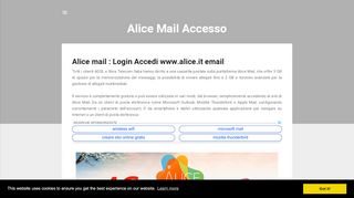 
                            2. Login Accedi www.alice.it email - Alice Mail Accesso