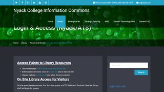 
                            3. Login & Access (Nyack/ATS) – NYACK Information Commons
