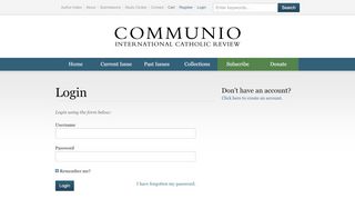 
                            7. Login | Account | Communio