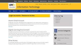 
                            6. Login Accounts / Resource Access - Information ... - UW Oshkosh