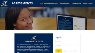 
                            3. Login | A.C.E. Assessments - A.C.E. Diagnostic Test