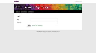 
                            8. Login - ACER Scholarships