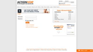 
                            2. Login - Actionvoip | cheap calls all over the world