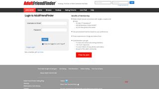 
                            1. Login - Adult Friend Finder