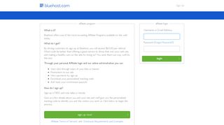 
                            9. Login - Affiliate Program - Bluehost