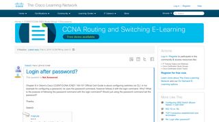 
                            2. Login after password? - 66451 - The Cisco Learning Network