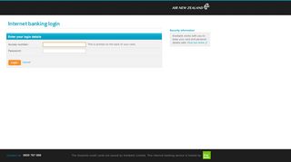 
                            5. Login - Air New Zealand Internet Banking