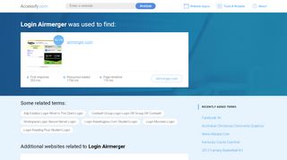 
                            3. Login Airmerger at top.accessify.com