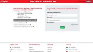 
                            11. Login - Airtel e-Care - Robi e-Care