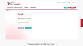 
                            6. Login - AJ Bell Investcentre