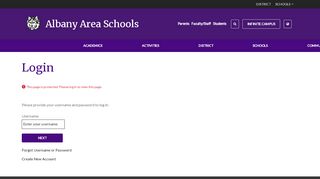 
                            9. Login - Albany Area Schools