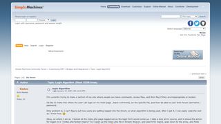 
                            2. Login Algorithm - Simple Machines Forum