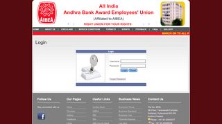 
                            1. Login - All India Andhra Bank Award Employees' Union