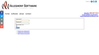 
                            4. Login - Allegheny Software