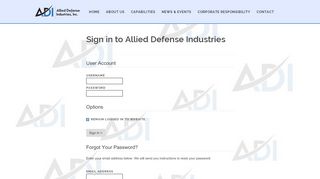 
                            9. Login - Allied Defense Industries