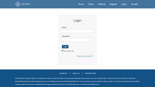 
                            5. Login – AMEN Free Clinic