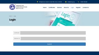 
                            6. Login – American Certification Institute