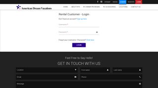 
                            6. Login - American Dream Vacations