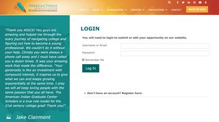 
                            1. Login | American Indian Graduate Center (AIGC)