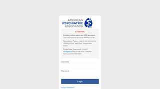 
                            8. Login | - American Psychiatric Association