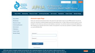 
                            1. Login - American Psychiatric Nurses Association