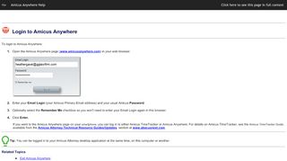 
                            2. Login - Amicus Anywhere