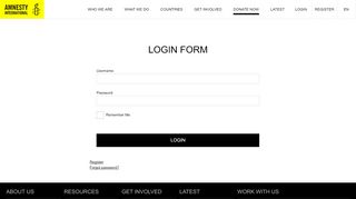 
                            3. Login - Amnesty International