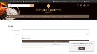 
                            2. Login - Amphora Aromatics Ltd – Supplier of pure essential oils and ...