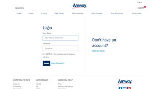 
                            4. Login - Amway South Africa