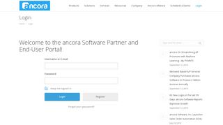 
                            6. Login – ancora Software Inc