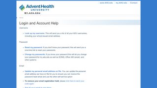 
                            2. Login and Account Help | my.ahu.edu - My ADU