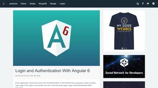 
                            3. Login and Authentication With Angular 6 - …