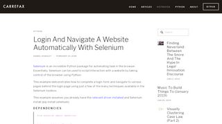 
                            6. Login and navigate a website automatically with Selenium - carrefax