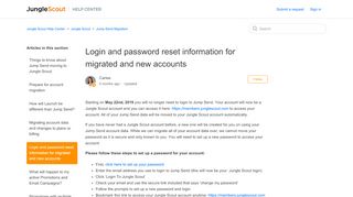 
                            9. Login and password reset information for migrated and new ...