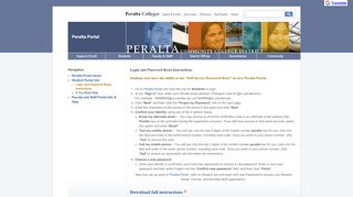 
                            8. Login and Password Reset Instructions - Peralta Colleges