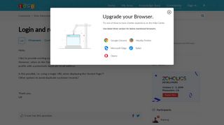 
                            1. Login and register option for Hosted Pages - Zoho Cares