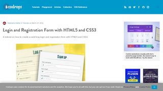 
                            7. Login and Registration Form with HTML5 and CSS3 - Codrops