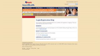 
                            7. Login and Registration Help - AmeriHealth