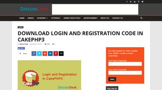 
                            8. Login and Registration in CakePHP3 - DiscussDesk
