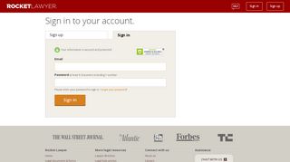 
                            9. Login and registration - Rocket Lawyer