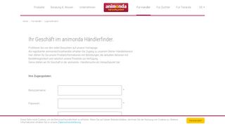 
                            4. Login anfordern | animonda petcare gmbh